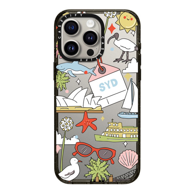 Megan McKean x CASETiFY iPhone 15 Pro Max ケース ブラック インパクトケース Sydney by Megan McKean