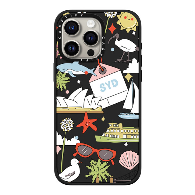 Megan McKean x CASETiFY iPhone 15 Pro Max ケース マットブラック インパクトケース MagSafe対応 Sydney by Megan McKean