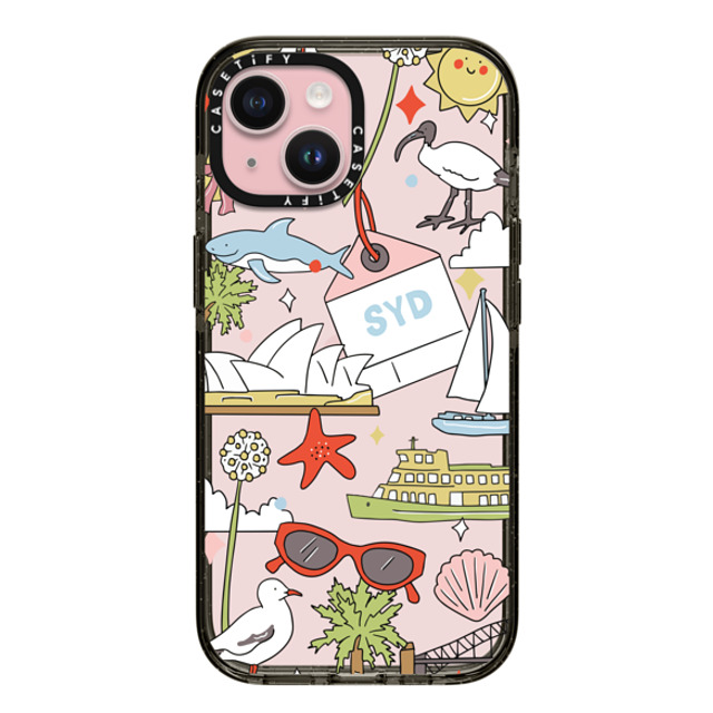 Megan McKean x CASETiFY iPhone 15 ケース ブラック インパクトケース Sydney by Megan McKean