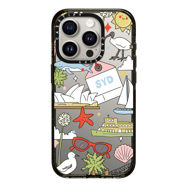 Megan McKean x CASETiFY iPhone 15 Pro ケース ブラック インパクトケース Sydney by Megan McKean