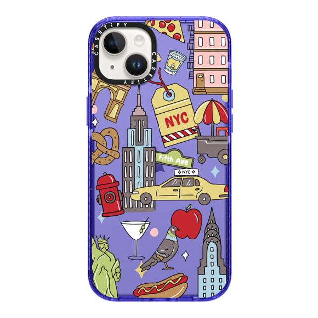 Megan McKean x CASETiFY iPhone 14 Plus Case Sticker,Summer Peri Purple Impact Case New York by Megan McKean Back to School Megan McKean x CASETiFY iPhone 14 Plus Case Sticker,Summer Peri Purple Impact Case New York by Megan McKean Back to School
