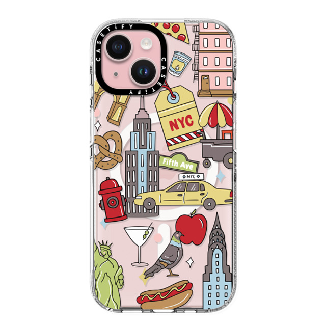 Megan McKean x CASETiFY iPhone 15 Case Sticker,Summer Clear Clear Case MagSafe Compatible New York by Megan McKean Father's Day Megan McKean x CASETiFY iPhone 15 Case Sticker,Summer Clear Clear Case MagSafe Compatible New York by Megan McKean Father's Day