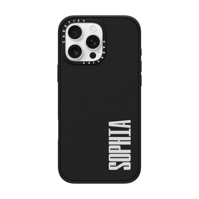 CASETiFY iPhone 16 Pro Max ケース マットブラック インパクトケース Custom Case - SOPHIA