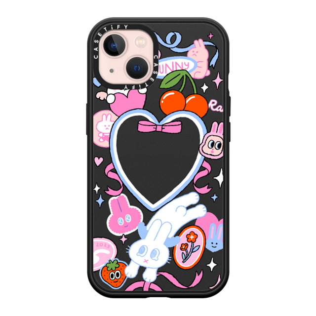 Minstudio x CASETiFY iPhone 13 ケース マットブラック インパクトケース MagSafe対応 Dream Bunny by Minstudio