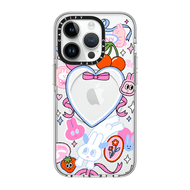 Minstudio x CASETiFY iPhone 14 Pro ケース クリア クリア ケース MagSafe対応 Dream Bunny by Minstudio