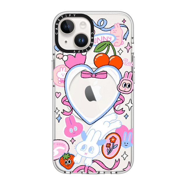 Minstudio x CASETiFY iPhone 14 ケース クリア クリア ケース MagSafe対応 Dream Bunny by Minstudio