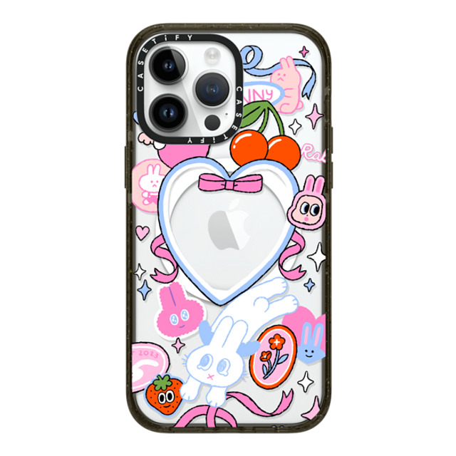 Minstudio x CASETiFY iPhone 14 Pro Max ケース ブラック インパクトケース MagSafe対応 Dream Bunny by Minstudio