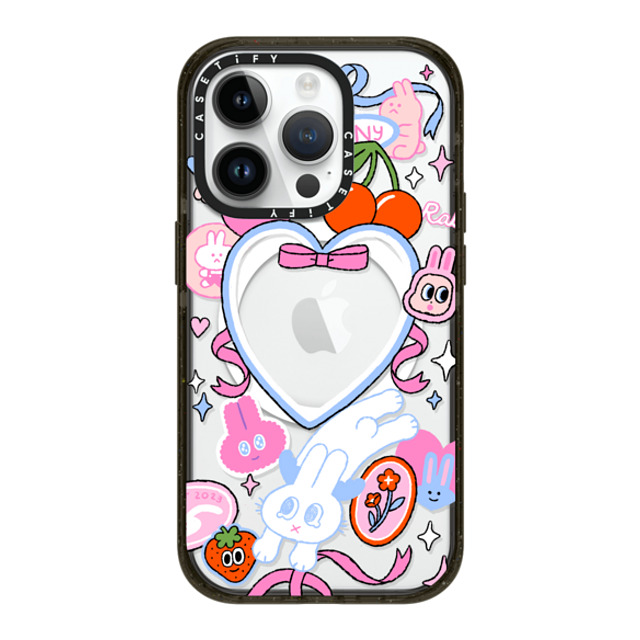 Minstudio x CASETiFY iPhone 14 Pro ケース ブラック インパクトケース MagSafe対応 Dream Bunny by Minstudio