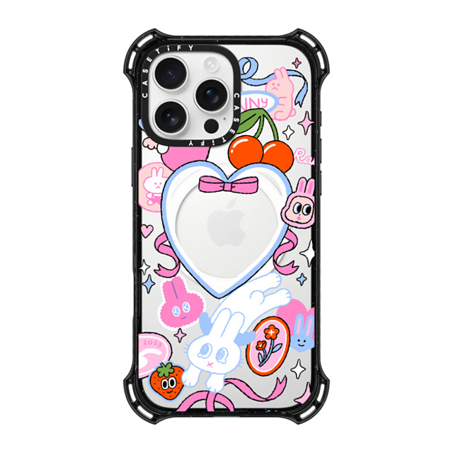 Minstudio x CASETiFY iPhone 16 Pro Max ケース ブラック バウンスケース Dream Bunny by Minstudio