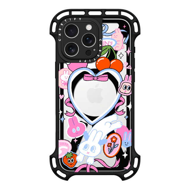 Minstudio x CASETiFY iPhone 16 Pro Max ケース ブラック ウルトラ バウンスケース MagSafe対応 Dream Bunny by Minstudio