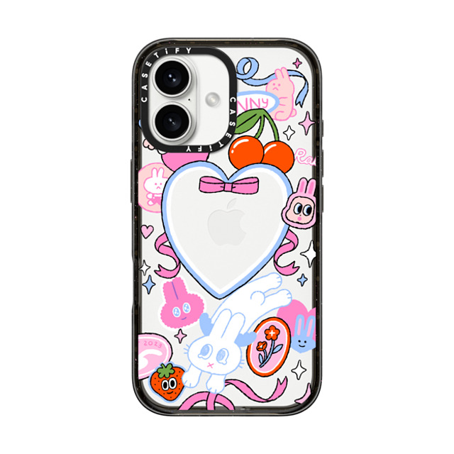 Minstudio x CASETiFY iPhone 16 ケース ブラック インパクトケース Dream Bunny by Minstudio