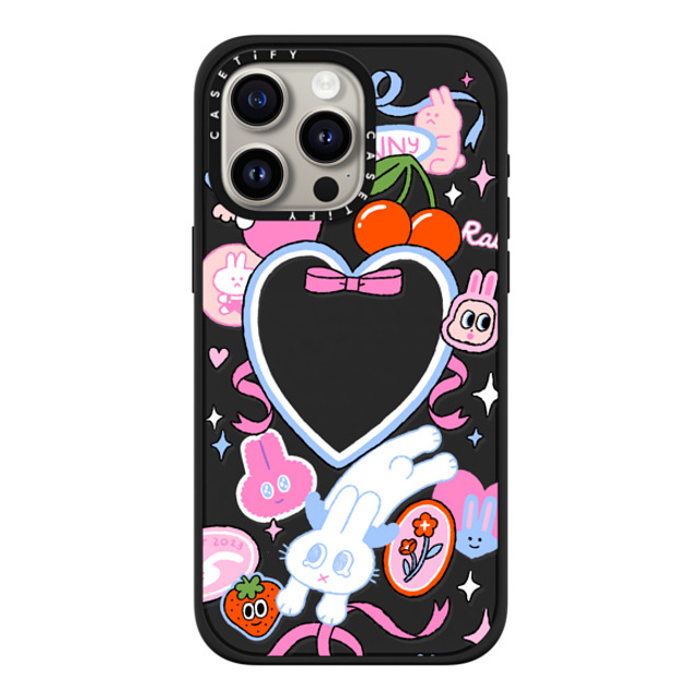 Minstudio x CASETiFY iPhone 15 Pro Max ケース マットブラック インパクトケース MagSafe対応 Dream Bunny by Minstudio