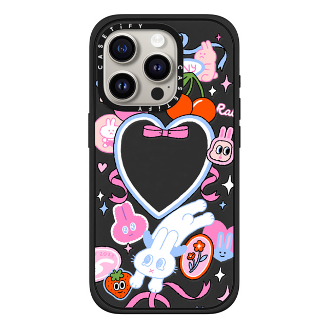 Minstudio x CASETiFY iPhone 15 Pro ケース マットブラック インパクトケース MagSafe対応 Dream Bunny by Minstudio