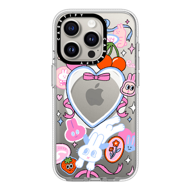 Minstudio x CASETiFY iPhone 15 Pro ケース クリア クリア ケース MagSafe対応 Dream Bunny by Minstudio