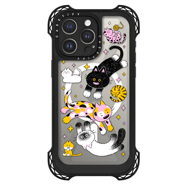 Minstudio x CASETiFY iPhone 15 Pro Max Case Cat,Bunny Black ウルトラ バウンスケース MagSafe対応 Cats Cats Cats by Minstudio Back to School Minstudio x CASETiFY iPhone 15 Pro Max Case Cat,Bunny Black ウルトラ バウンスケース MagSafe対応 Cats Cats Cats by Minstudio Back to School