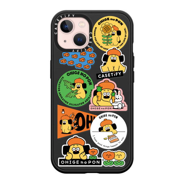 Makoto Kanazawa x CASETiFY iPhone 13 ケース マットブラック インパクトケース MagSafe対応 Sticker Case