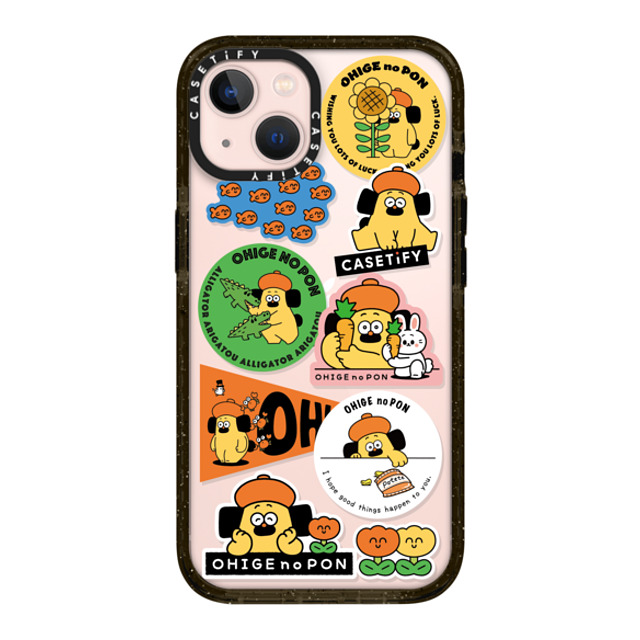 Makoto Kanazawa x CASETiFY iPhone 13 ケース ブラック インパクトケース Sticker Case