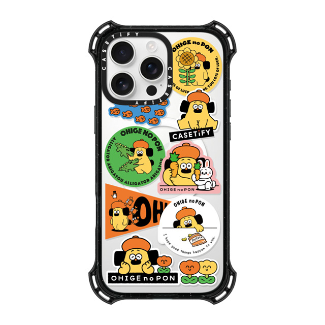 Makoto Kanazawa x CASETiFY iPhone 16 Pro Max ケース ブラック バウンスケース Sticker Case