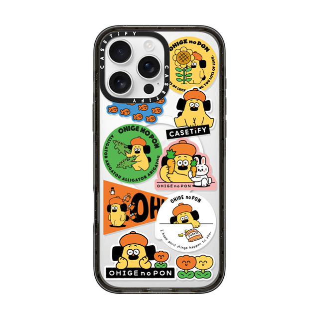 Makoto Kanazawa x CASETiFY iPhone 16 Pro Max ケース ブラック インパクトケース MagSafe対応 Sticker Case