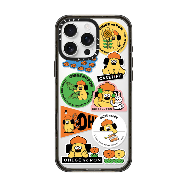 Makoto Kanazawa x CASETiFY iPhone 16 Pro Max ケース ブラック インパクトケース Sticker Case