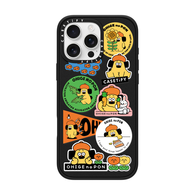 Makoto Kanazawa x CASETiFY iPhone 16 Pro Max ケース マットブラック インパクトケース Sticker Case