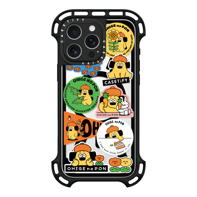 Makoto Kanazawa x CASETiFY iPhone 16 Pro Max ケース ブラック ウルトラ バウンスケース MagSafe対応 Sticker Case