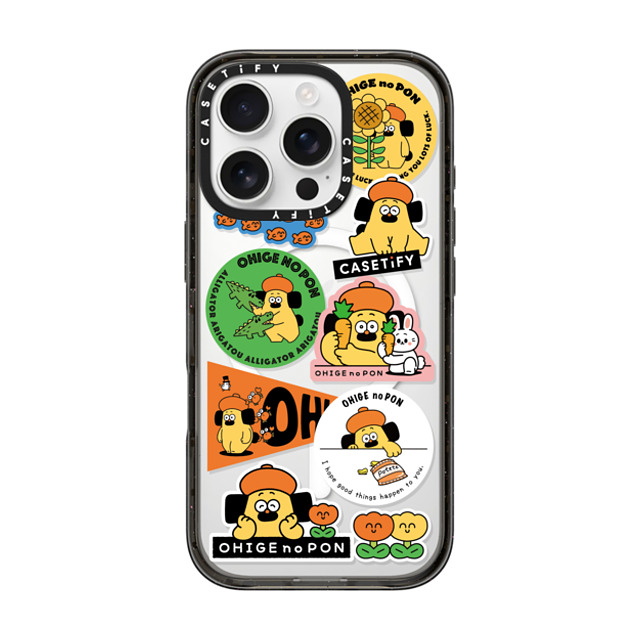 Makoto Kanazawa x CASETiFY iPhone 16 Pro ケース ブラック インパクトケース MagSafe対応 Sticker Case