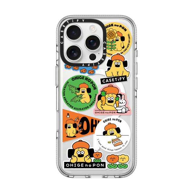 Makoto Kanazawa x CASETiFY iPhone 16 Pro ケース クリア クリア ケース MagSafe対応 Sticker Case