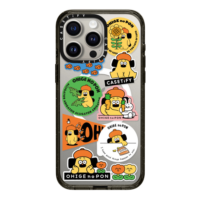 Makoto Kanazawa x CASETiFY iPhone 15 Pro Max ケース ブラック インパクトケース MagSafe対応 Sticker Case