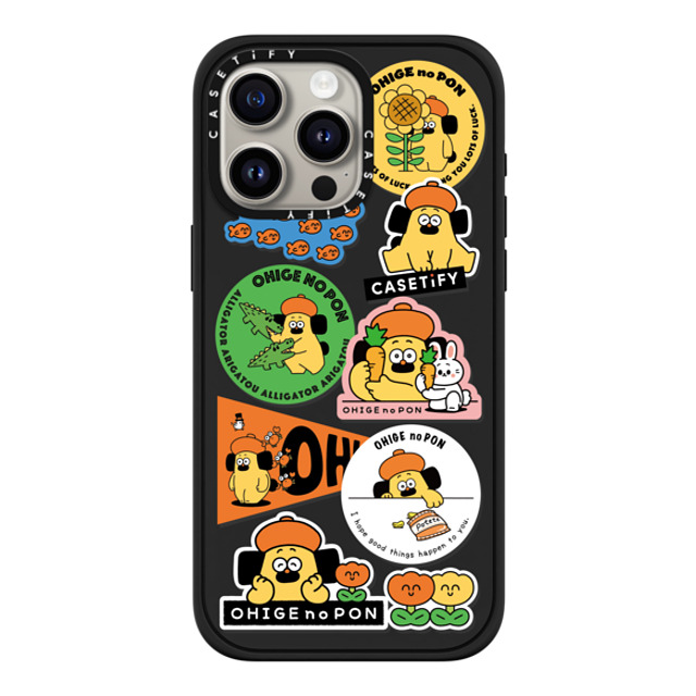 Makoto Kanazawa x CASETiFY iPhone 15 Pro Max ケース マットブラック インパクトケース MagSafe対応 Sticker Case