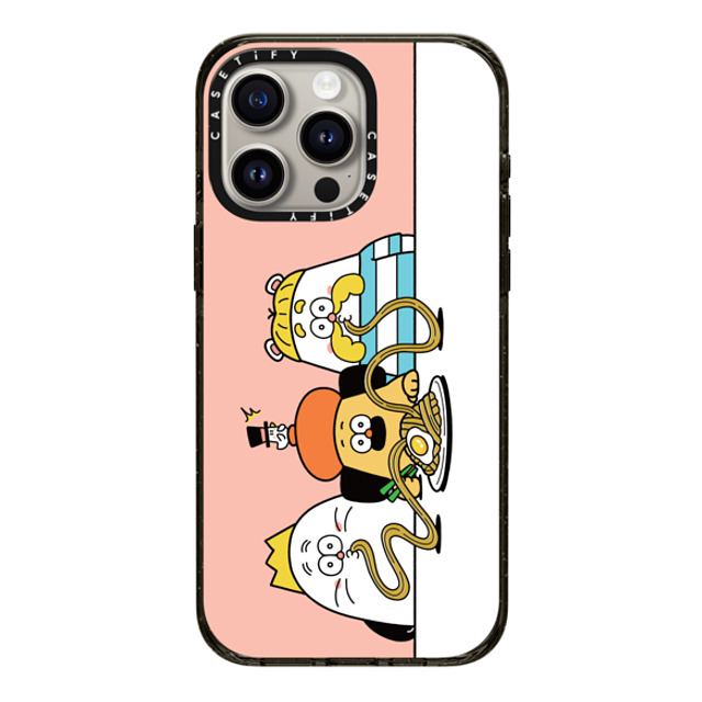 Makoto Kanazawa x CASETiFY iPhone 15 Pro Max ケース ブラック インパクトケース SLURPING NOODLES Case