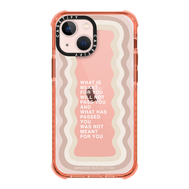 Mirrors Reflect You x CASETiFY iPhone 13 Mini Case Peach ウルトラインパクトケース meant for you Mirrors Reflect You x CASETiFY iPhone 13 Mini Case Peach ウルトラインパクトケース meant for you