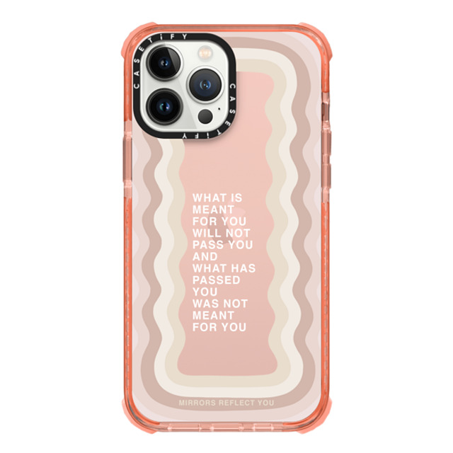 Mirrors Reflect You x CASETiFY iPhone 13 Pro Max ケース Peach ウルトラインパクトケース meant for you