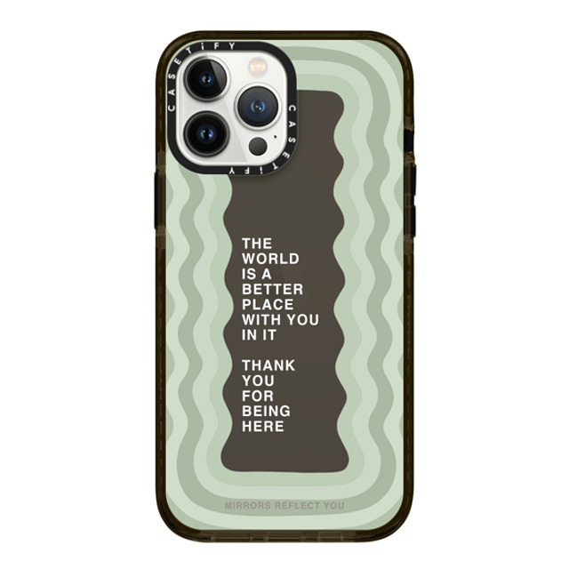Mirrors Reflect You x CASETiFY iPhone 13 Pro Max Case ブラック Impact Case better with you Mirrors Reflect You x CASETiFY iPhone 13 Pro Max Case ブラック Impact Case better with you