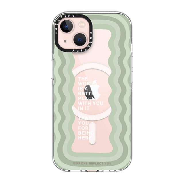 Mirrors Reflect You x CASETiFY iPhone 13 ケース クリア クリア ケース MagSafe対応 better with you