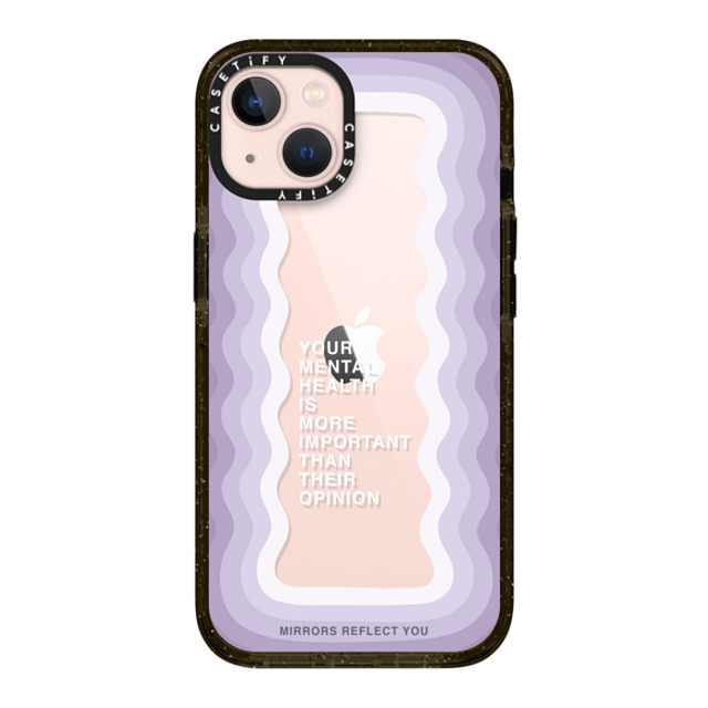 Mirrors Reflect You x CASETiFY iPhone 13 ケース ブラック インパクトケース Your Mental Health