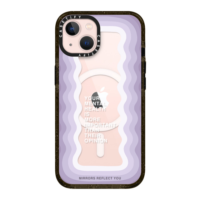 Mirrors Reflect You x CASETiFY iPhone 13 ケース ブラック インパクトケース MagSafe対応 Your Mental Health