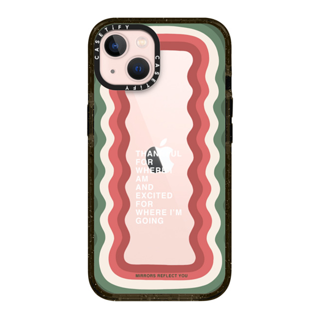 Mirrors Reflect You x CASETiFY iPhone 13 ケース ブラック インパクトケース Candy Cane Waves