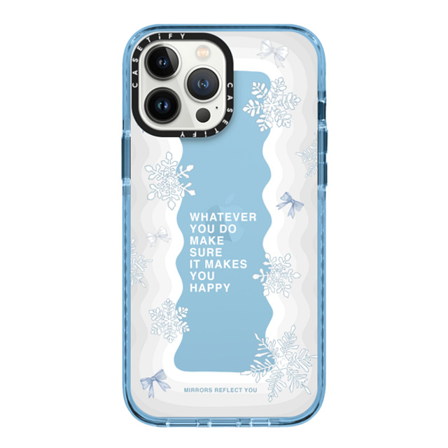 Mirrors Reflect You x CASETiFY iPhone 13 Pro Max ケース Sierra Blue インパクトケース First Snow