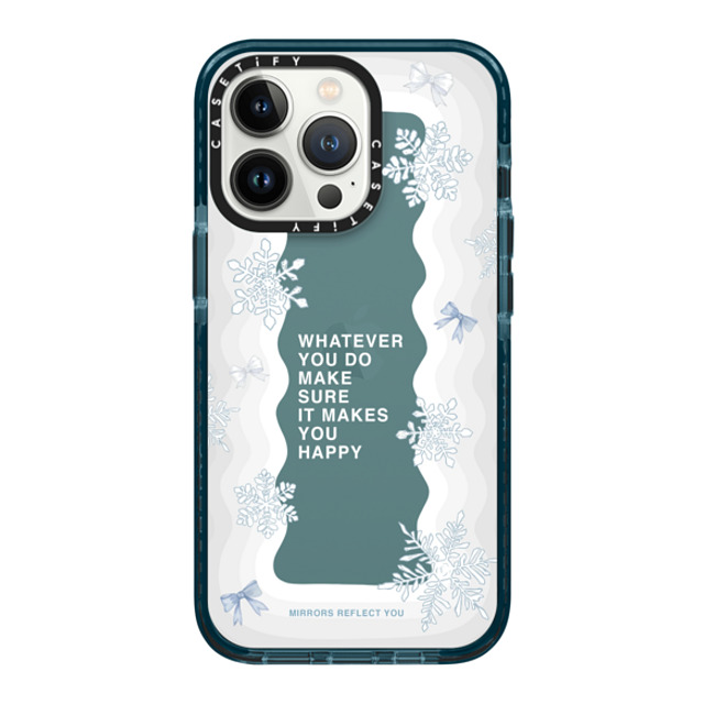 Mirrors Reflect You x CASETiFY iPhone 13 Pro ケース Pacific Blue インパクトケース First Snow