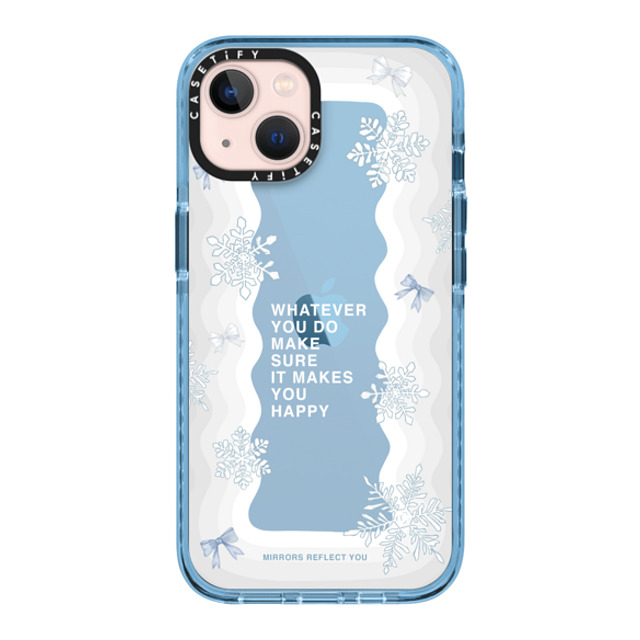 Mirrors Reflect You x CASETiFY iPhone 13 ケース Sierra Blue インパクトケース First Snow