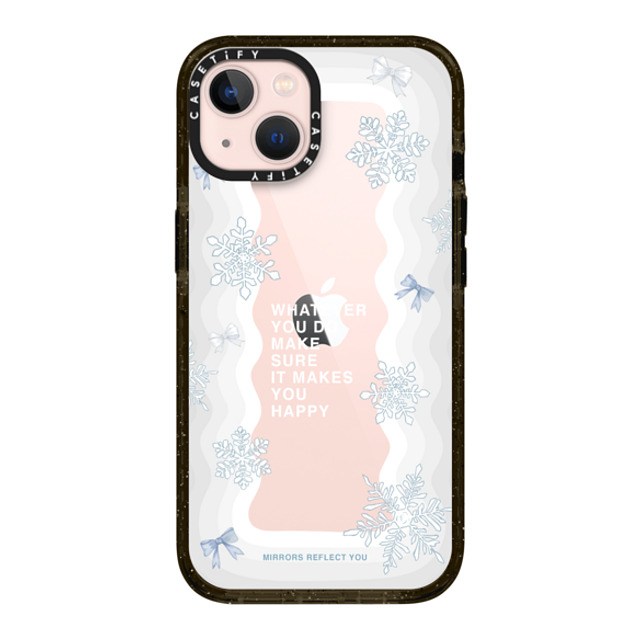 Mirrors Reflect You x CASETiFY iPhone 13 ケース ブラック インパクトケース First Snow