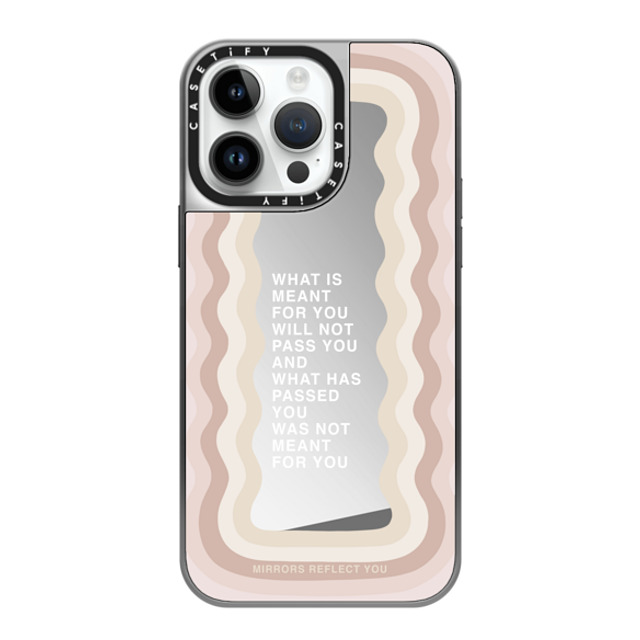 Mirrors Reflect You x CASETiFY iPhone 14 Pro Max ケース シルバー (シルバーバンパー) ミラーケース MagSafe対応 meant for you