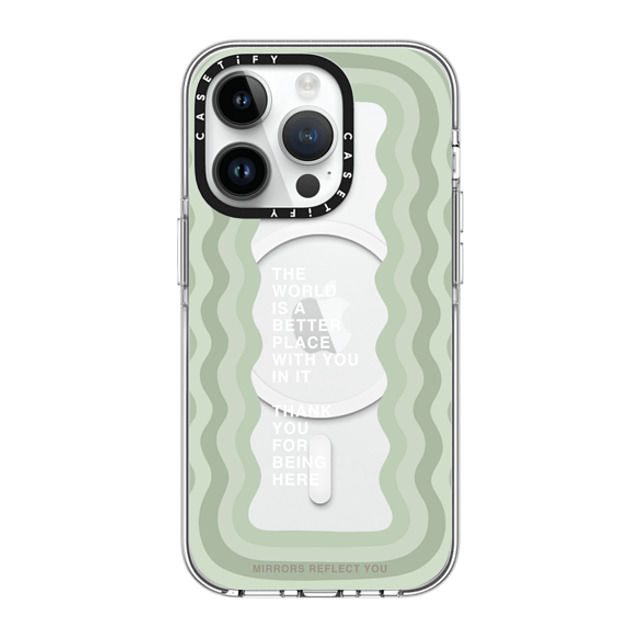 Mirrors Reflect You x CASETiFY iPhone 14 Pro ケース クリア クリア ケース MagSafe対応 better with you