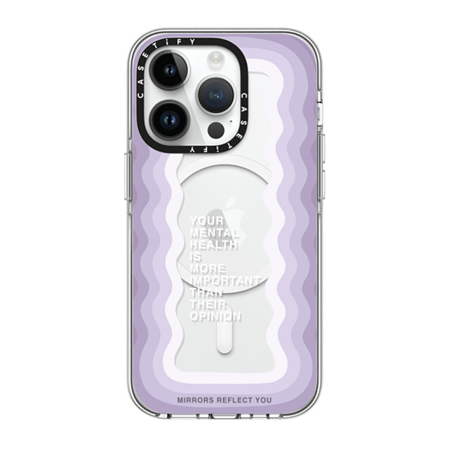 Mirrors Reflect You x CASETiFY iPhone 14 Pro ケース クリア クリア ケース MagSafe対応 Your Mental Health