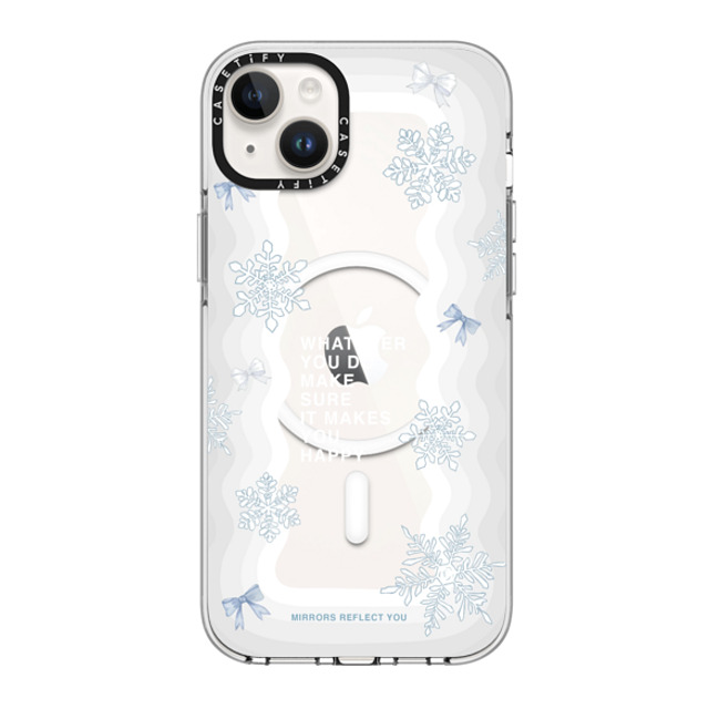 Mirrors Reflect You x CASETiFY iPhone 14 Plus ケース クリア クリア ケース MagSafe対応 First Snow Father's Day Mirrors Reflect You x CASETiFY iPhone 14 Plus ケース クリア クリア ケース MagSafe対応 First Snow Father's Day