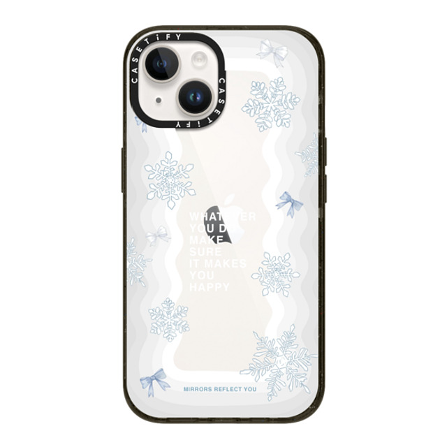 Mirrors Reflect You x CASETiFY iPhone 14 ケース ブラック インパクトケース First Snow