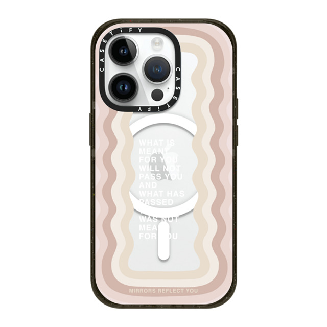 Mirrors Reflect You x CASETiFY iPhone 14 Pro ケース ブラック インパクトケース MagSafe対応 meant for you