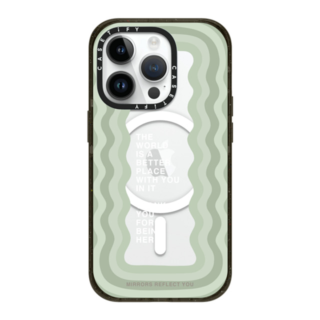 Mirrors Reflect You x CASETiFY iPhone 14 Pro ケース ブラック インパクトケース MagSafe対応 better with you