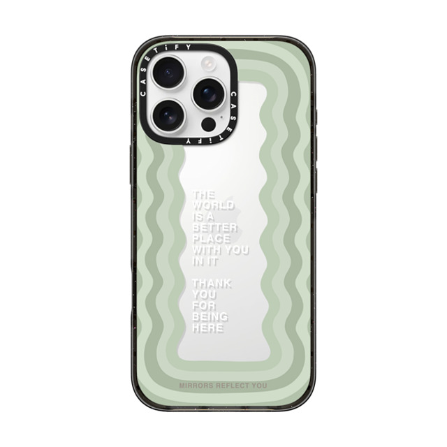 Mirrors Reflect You x CASETiFY iPhone 16 Pro Max ケース ブラック インパクトケース better with you